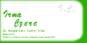 irma czere business card